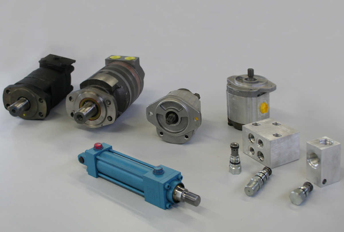 Componenten Tanwielpompen, hydromotor, ventiel, ventielblok, cardridge